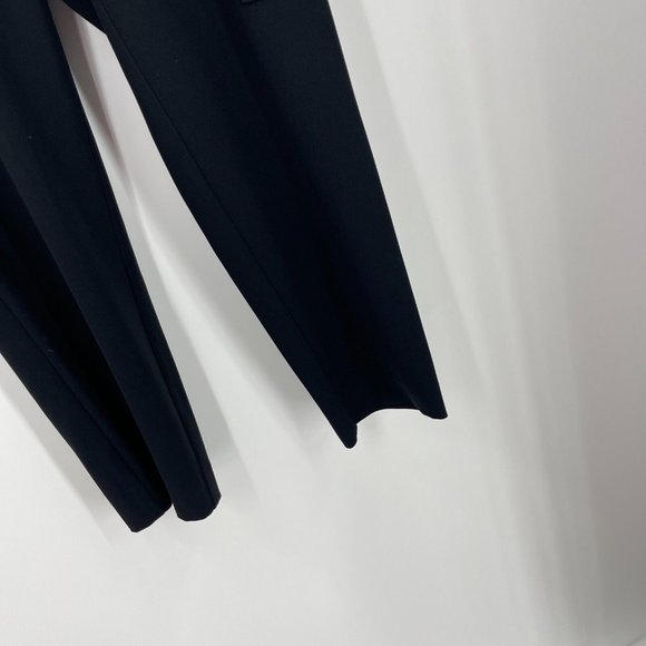 St. John Trousers Black Zip Pockets Straight Leg Stretch Casual Work Pant Size 8 - Picture 4 of 6
